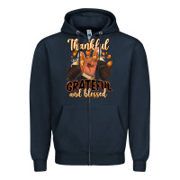 Navy Thankful grateful and Blessed black man sneakers Zipper Hoodie - RanaPortraitStore