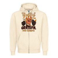 Sandshell Thankful grateful and Blessed black man sneakers Zipper Hoodie - RanaPortraitStore