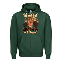 Sports Green Thankful grateful and Blessed black man sneakers Zipper Hoodie - RanaPortraitStore
