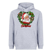 Heather Grey merry christmas santa Heavyweight Hoodie - RanaPortraitStore