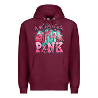 Burgundy in october we wear pink Premium Hoodie - AdoDesignShop
