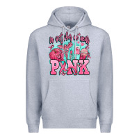 Heather Grey in october we wear pink Premium Hoodie - AdoDesignShop