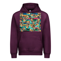 Mauve Wine Western Teacher Pencil Urban Hoodie - LillyAllenDesigns