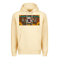 Pina Colada western heifer mom with sunflowers and turquoise license plate Premium Hoodie - Artiststas
