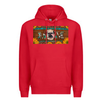 Red western heifer mom with sunflowers and turquoise license plate Premium Hoodie - Artiststas