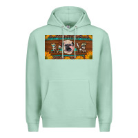 Seafoam western heifer mom with sunflowers and turquoise license plate Premium Hoodie - Artiststas