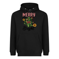 Black merry and bright with cactus Heavyweight Hoodie - RanaPortraitStore