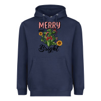 Navy merry and bright with cactus Heavyweight Hoodie - RanaPortraitStore