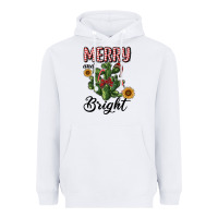 White merry and bright with cactus Heavyweight Hoodie - RanaPortraitStore