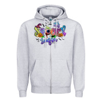 Heather Grey It's spooky season Zipper Hoodie - RanaPortraitStore