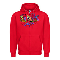 Red It's spooky season Zipper Hoodie - RanaPortraitStore