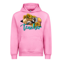 Fuchsia Pink Western Teacher Pencil Urban Hoodie - LillyAllenDesigns