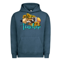 Pigment Midnight Navy Western Teacher Pencil Urban Hoodie - LillyAllenDesigns