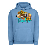Pigment Pebble Blue Western Teacher Pencil Urban Hoodie - LillyAllenDesigns