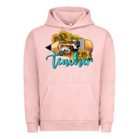 Pigment Salmon Western Teacher Pencil Urban Hoodie - LillyAllenDesigns