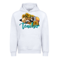 White Western Teacher Pencil Urban Hoodie - LillyAllenDesigns