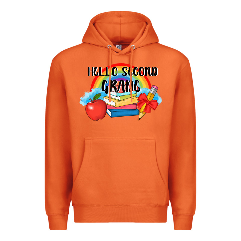 Back To School Hello Second Grade 3200x2400 Premium Hoodie by AdoDesignShop | Teevron