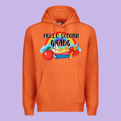 Back To School Hello Second Grade 3200x2400 Premium Hoodie Designed By Adodesignshop