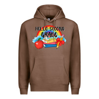 Chestnut back to school hello second grade 3200x2400 Premium Hoodie - AdoDesignShop