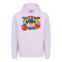 Lilac back to school hello second grade 3200x2400 Premium Hoodie - AdoDesignShop