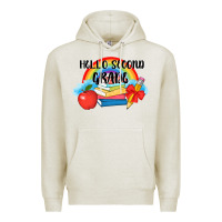 Oatmeal Heather back to school hello second grade 3200x2400 Premium Hoodie - AdoDesignShop