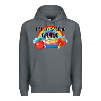 Rock back to school hello second grade 3200x2400 Premium Hoodie - AdoDesignShop