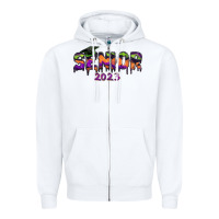 White Senior 2023 Halloween Zipper Hoodie - RanaPortraitStore