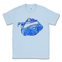 Dusty Blue Chin Guard Fa Element 1 Classic Tee - FaDigitalArtStudio