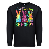 Black Don't worry be hoppy Easter Day Premium Sweatshirt - Neo Western