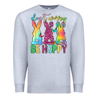 Heather Grey Don't worry be hoppy Easter Day Premium Sweatshirt - Neo Western
