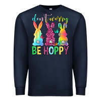 Navy Don't worry be hoppy Easter Day Premium Sweatshirt - Neo Western