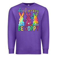 Purple Don't worry be hoppy Easter Day Premium Sweatshirt - Neo Western