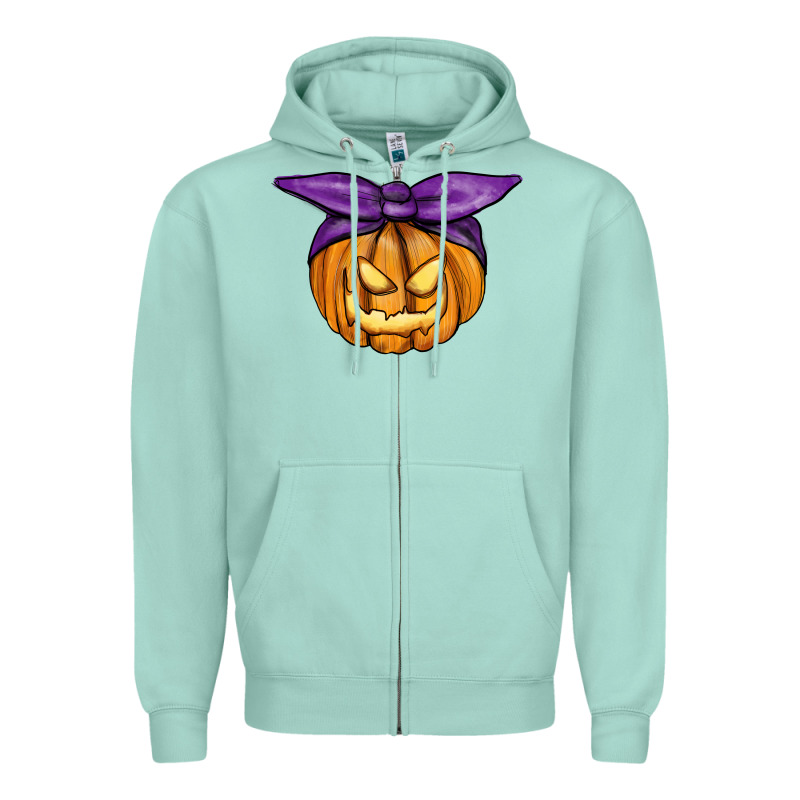 Jack O' Lantern Halloween Pumpkin Zipper Hoodie by RanaPortraitStore | Teevron