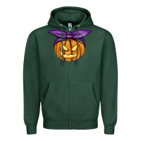 Sports Green Jack O' Lantern Halloween Pumpkin Zipper Hoodie - RanaPortraitStore
