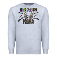 Heather Grey halloween mama Premium Sweatshirt - CowhideDigitalArt