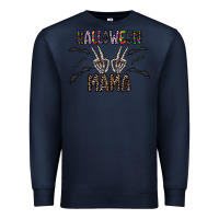 Navy halloween mama Premium Sweatshirt - CowhideDigitalArt