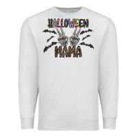 Oatmeal Heather halloween mama Premium Sweatshirt - CowhideDigitalArt