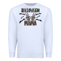 White halloween mama Premium Sweatshirt - CowhideDigitalArt