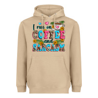 Mushroom i run on coffee and sarcasm Heavyweight Hoodie - Zillion Design Studio