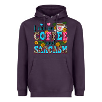 Plum i run on coffee and sarcasm Heavyweight Hoodie - Zillion Design Studio