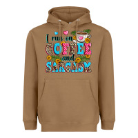 Toasted Coconut i run on coffee and sarcasm Heavyweight Hoodie - Zillion Design Studio