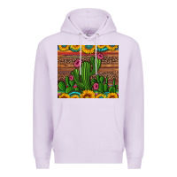 Lilac sunflowers turquoise serape cactus tumbler Premium Hoodie - Artiststas