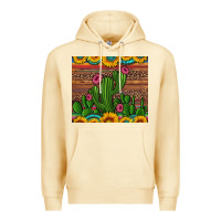 Pina Colada sunflowers turquoise serape cactus tumbler Premium Hoodie - Artiststas