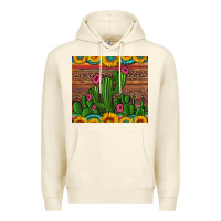 Sandshell sunflowers turquoise serape cactus tumbler Premium Hoodie - Artiststas