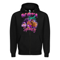 Black Sorta sweet sorta spooky sneaker and heel afro wom Zipper Hoodie - RanaPortraitStore