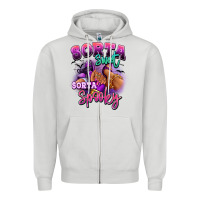 Dove Grey Sorta sweet sorta spooky sneaker and heel afro wom Zipper Hoodie - RanaPortraitStore
