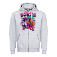 Heather Grey Sorta sweet sorta spooky sneaker and heel afro wom Zipper Hoodie - RanaPortraitStore
