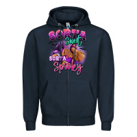 Navy Sorta sweet sorta spooky sneaker and heel afro wom Zipper Hoodie - RanaPortraitStore