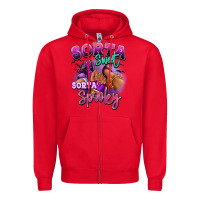 Red Sorta sweet sorta spooky sneaker and heel afro wom Zipper Hoodie - RanaPortraitStore
