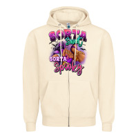 Sandshell Sorta sweet sorta spooky sneaker and heel afro wom Zipper Hoodie - RanaPortraitStore